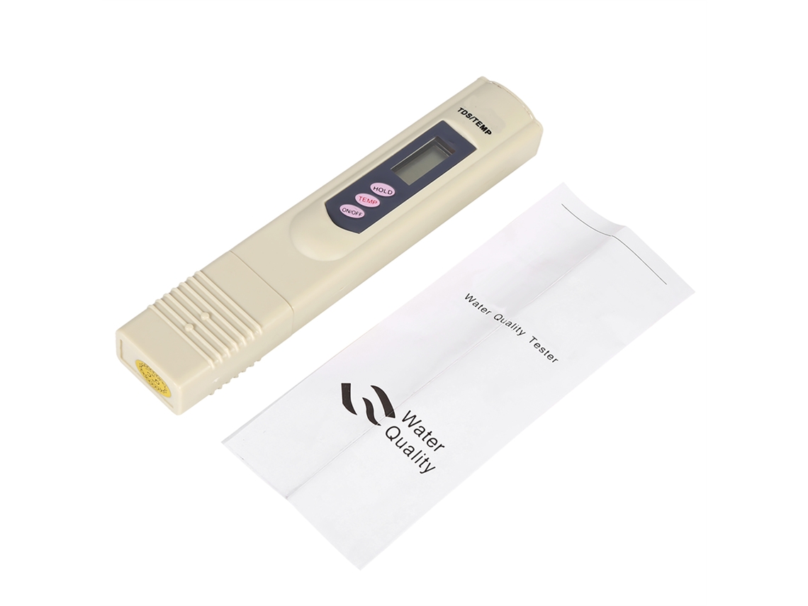 Medidor Digital Lcd De Tds Para Análisis De Calidad Del Agua Con Función De Temperatura (gris)