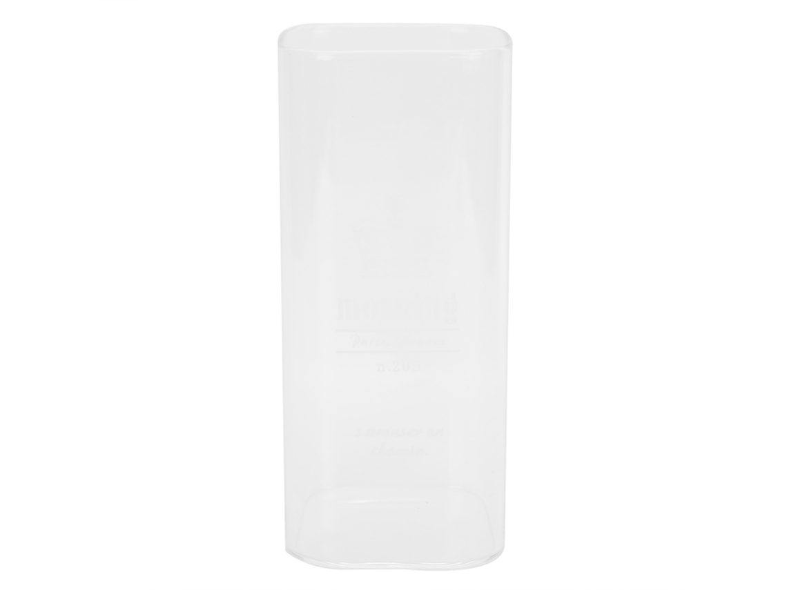 MEOIRUERY Vaso de Vidrio Cuadrado Resistente al Calor 400ml, Taza para Bebidas, Leche y Desayuno
