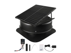 Ventilador solar de techo de 50 W con control remoto, sensor de humedad y motor sin escobillas Tekmaquinas