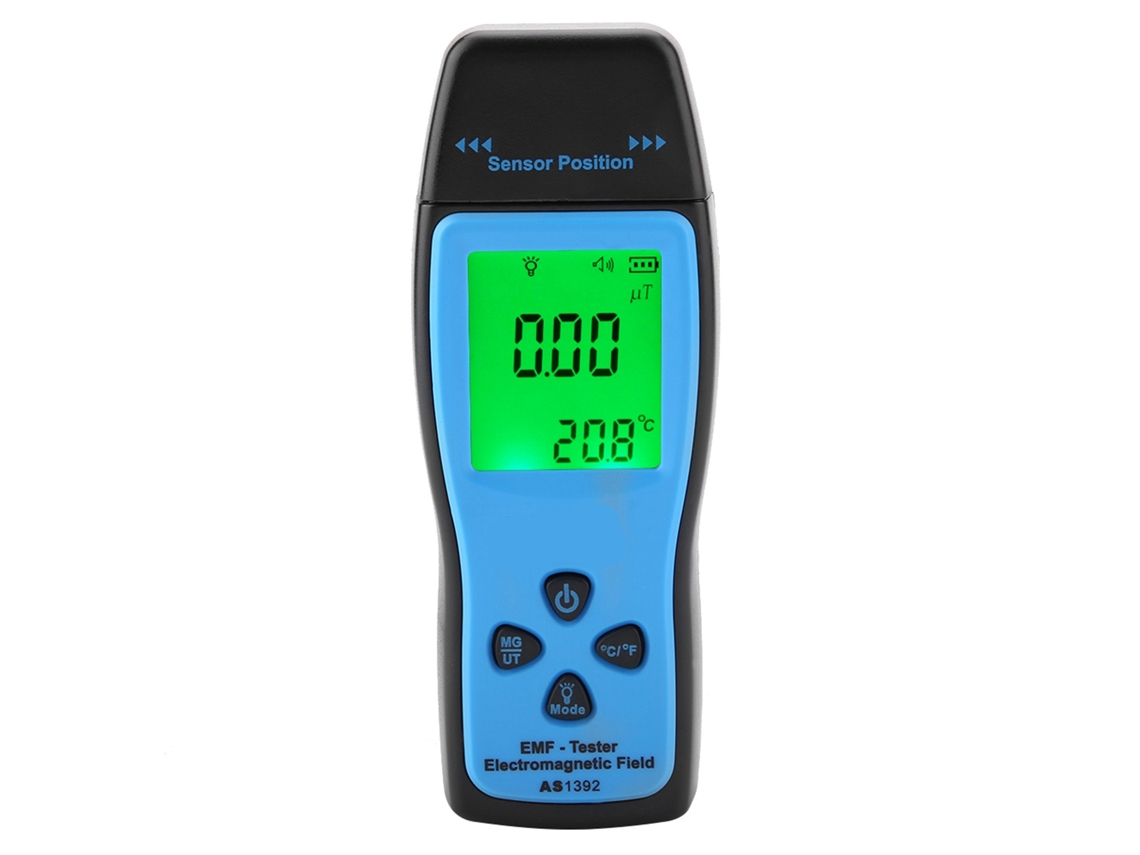Medidor Digital De Campos Electromagnéticos Smart Sensor As1392 Con Pantalla Lcd Y Alarma Sonora/visual.