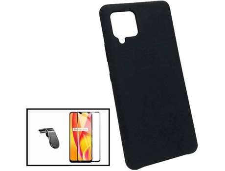 Kit Carcasa, Protector y Soporte Magnético Samsung Galaxy A22 5G PHONECARE 5D Full Cover Silicona