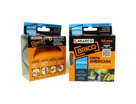 Cinta americana 50 mm blanca rollo 10m