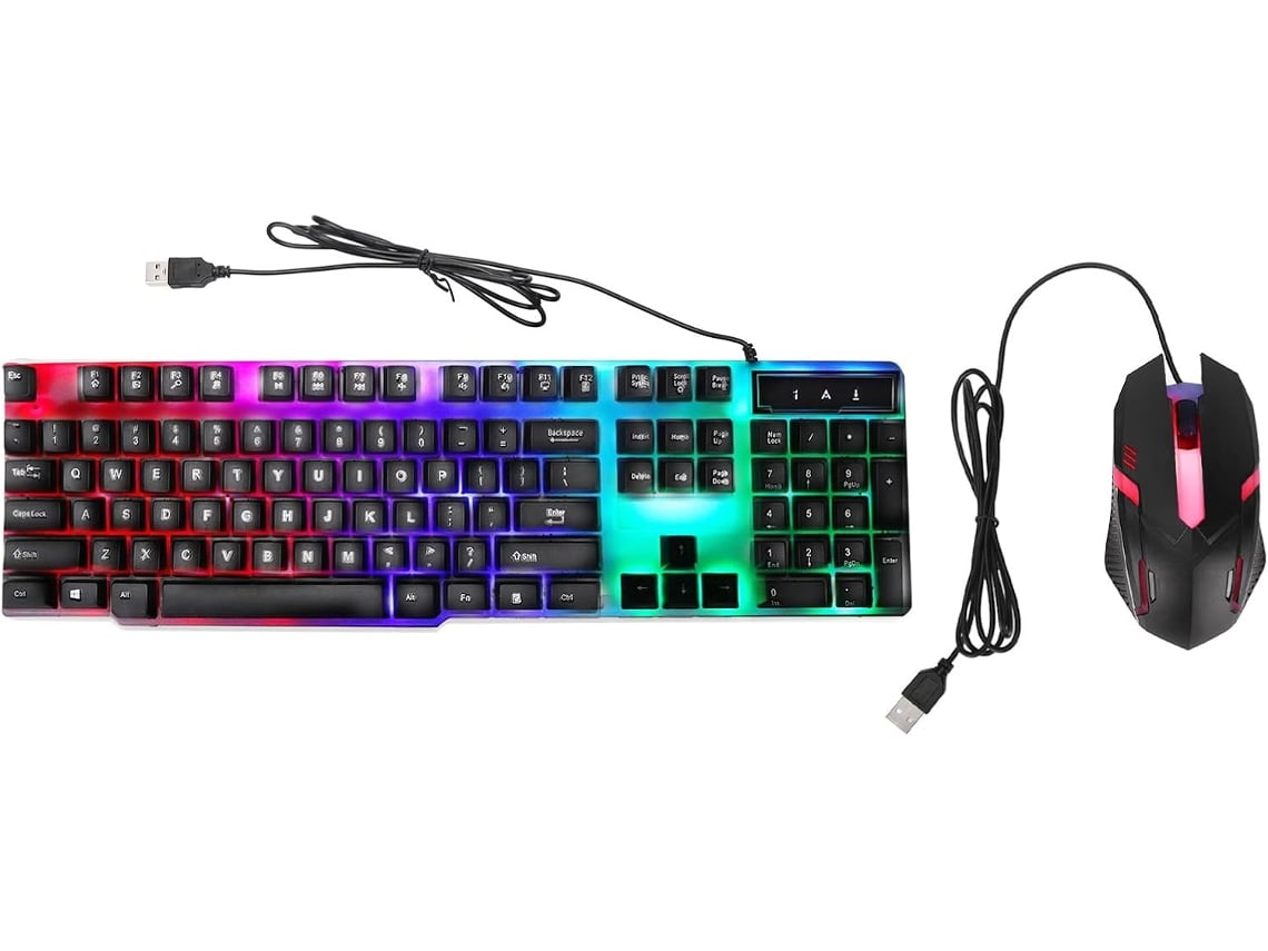 Combo De Teclado Y Ratón Para Juegos Con Diseño Ergonómico Y Retroiluminación.
