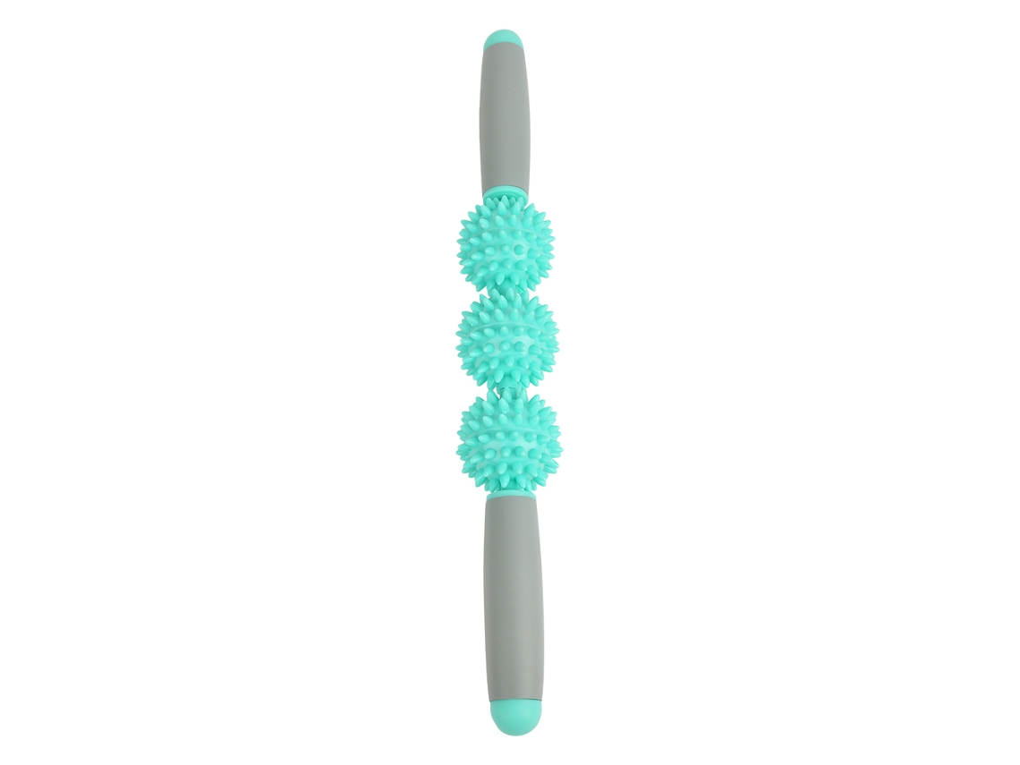 2026-palillo De Masaje Yoga Roller Muscular 3 Pelotas Erizo Anti Celulitis Herramienta Gimnasio Relax Verde Fruta