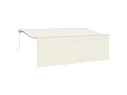 Maison Exclusive - Toldo retráctil manual, color Crema, 350 x 200 cm, fabricado en poliéster y aluminio.