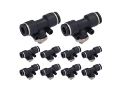 10 Piezas Conector Neumático De Pvc Robusto Roscado Externo Accesorios Para Equipos De Automatización 06-m5c