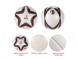 Balón De Fútbol Hinchable De Piel Sintética, Talla 5, De Pu Con Diseño De Estrella, Para Entrenamientos Y Partidos De Adolescentes.