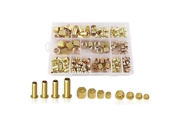 Kit De 220 Piezas De Racores De Compresión De Latón De 4 Tamaños (1/4"/5/16"/3/8"/1/2") Para Fontanería