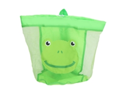 Bolsa De Playa De Malla Extragrande Para Juguetes Infantiles Con Asa Verde.