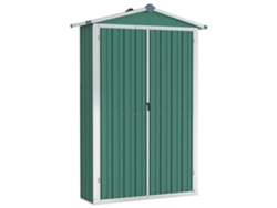 Caseta de jardín VIDAXL Verde Acero (116x45x175 cm)