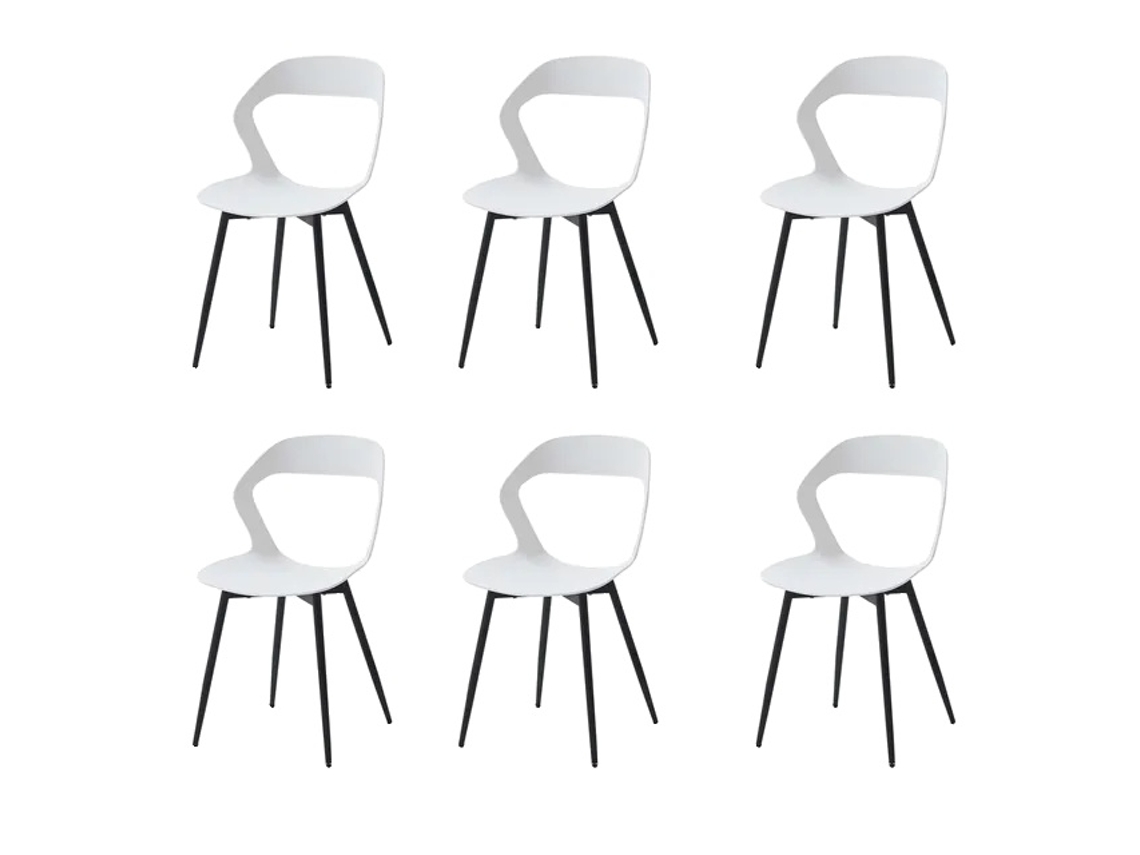 Sillas de comedor, diseño hueco, soporte para la espalda