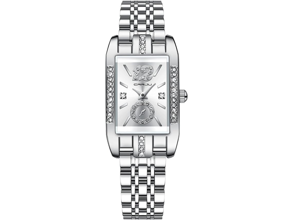 Reloj De Pulso Femenino Con Pantalla Cuadrada Resistente Al Agua Platayuysan