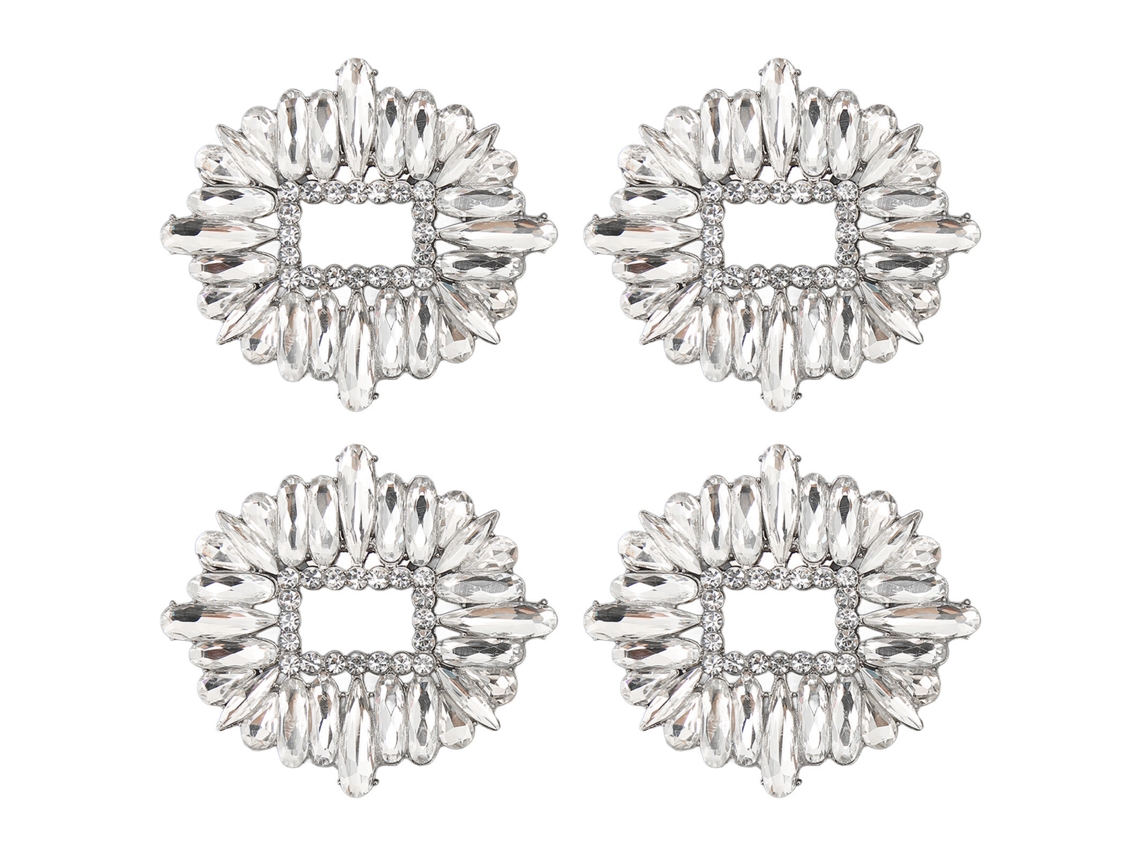 2 Pares Fecho de Sapato com Strass Cristal Diy Clips Decorativos para Sapatos