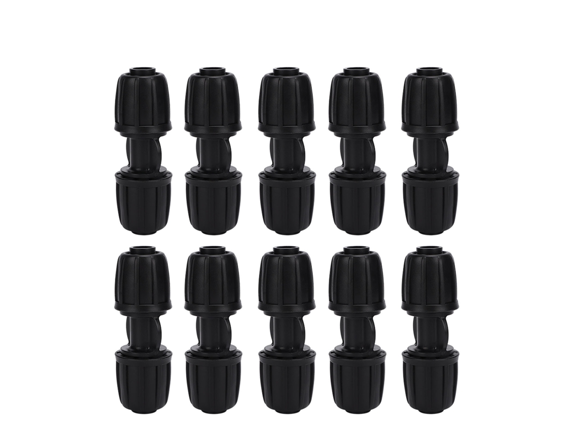 Conector de agua recto para riego difuso 16mm 10 unidades