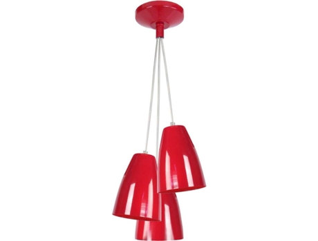 Lámpara de Techo TOSEL Larsen (Rojo - E27 - Máx. 40W - Metal)