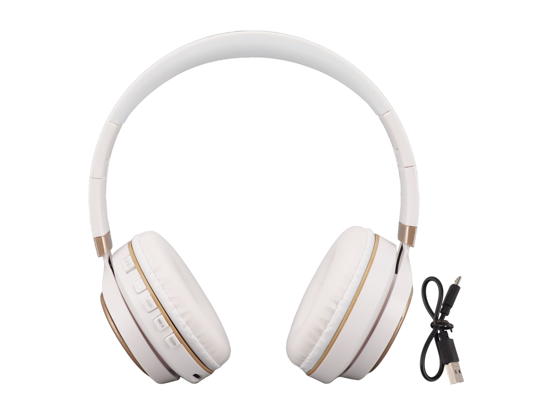 Auriculares Estéreo Inalámbricos Bluetooth 5.0 Con Graves Potentes Y Aislamiento De Ruido Para Deportes - Blanco