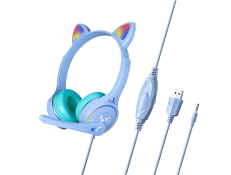 Auscultadores Bluetooth AGTRUM SY-G30 (Over Ear - Microfone - Azul)