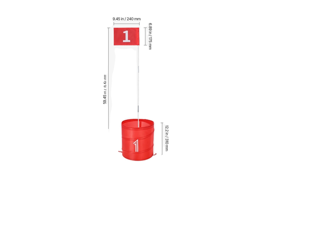 Juego de golf portátil con cubos ajustables y 6 pelotas, juego de 3 piezas, OEM