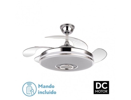 Ventilador de techo DC Noto 72W Cromo con bluetooth FABRILAMP