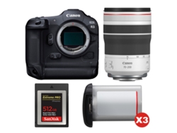 Canon Eos R3 + Rf 70-200mm F/4 L Is Usm + 1 Sandisk 512gb Extreme Pro Cfexpress Type B + 3 Canon Lp-e19 + Ebook “20 Consejos Para Fotos Que Impactan”