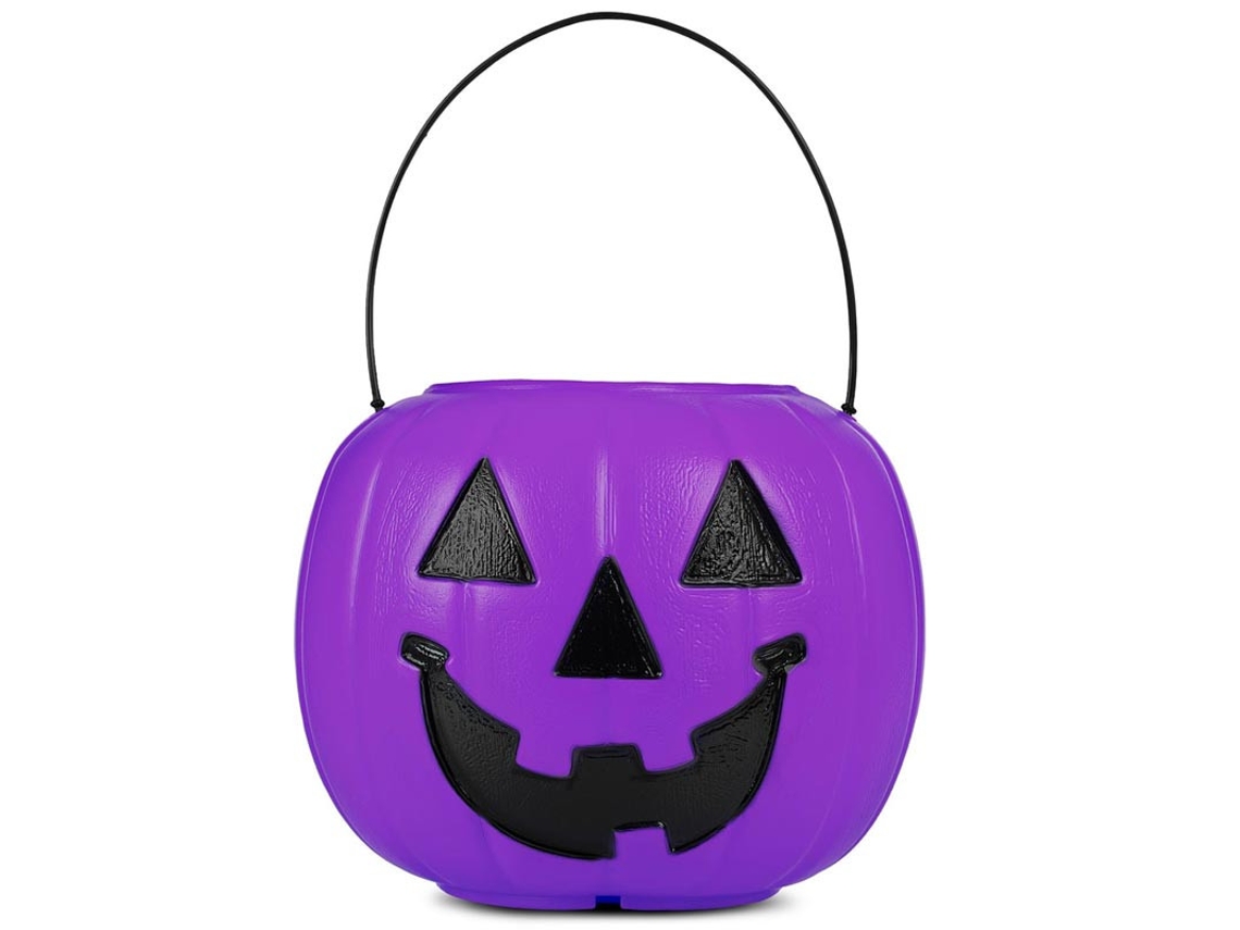Cesta de Calabaza morada con asa de 21,6x21,6x30,5 cm