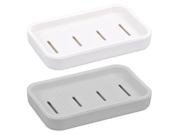 2026-linjou 2 Platos De Jabón De Plástico Impermeable Con Drenaje, Caja De Jabón Compacta Para Baño Y Cocina