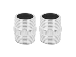 Conector de tubo de rosca hexagonal de acero inoxidable (2 unidades de rosca macho de 1 pulgada)