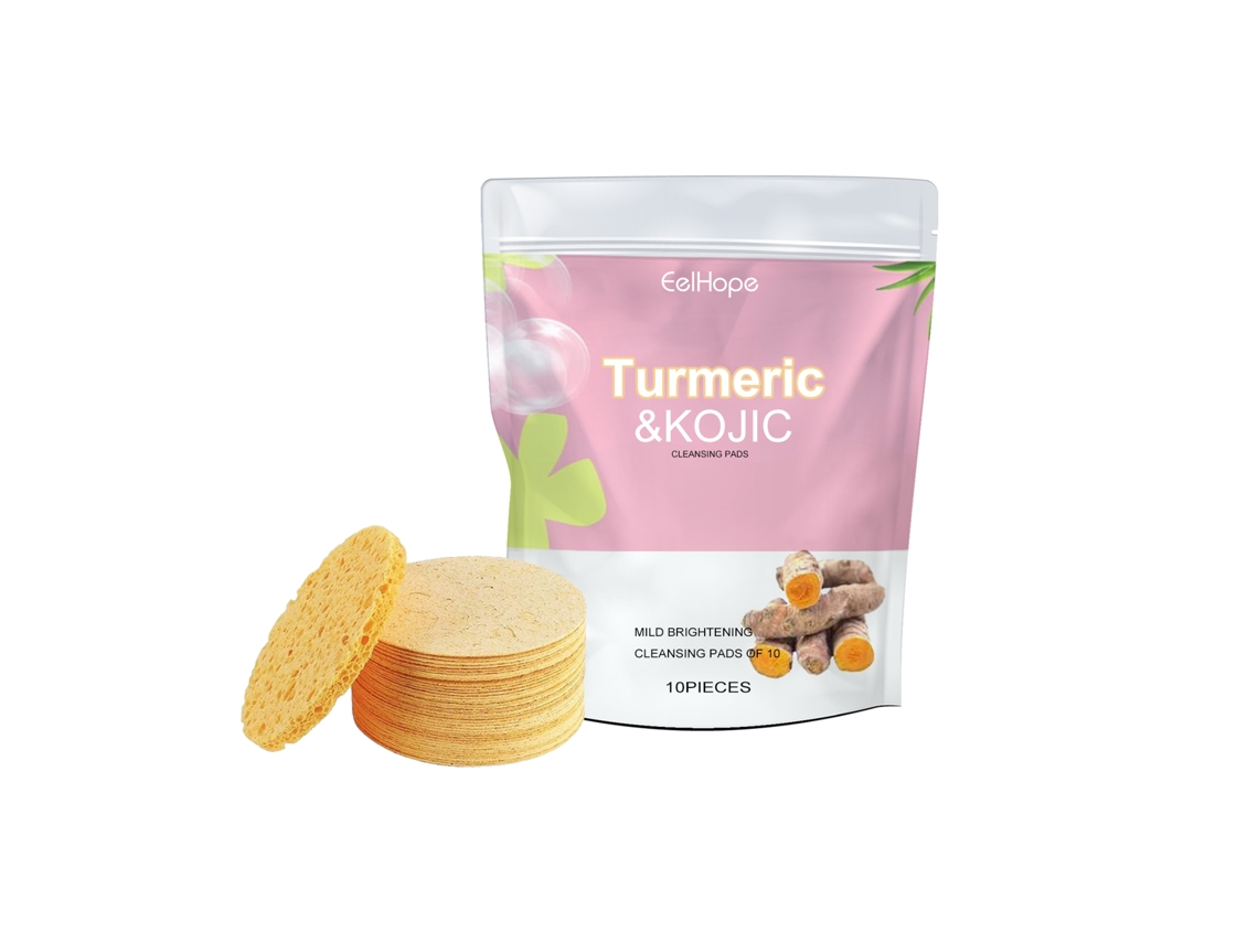 Esponja de limpieza desechable con cúrcuma