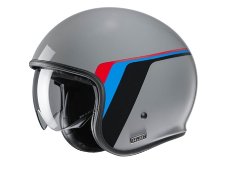 Casco HJC V30 Osor Color Mate-Gris-negro-azul-rojo Talla S