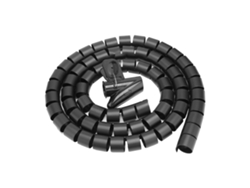 Organizador De Cabos Tubo Espiral Flexível 1.5m X28mm Protector De Fios Armazenamento Prata Preto Branco