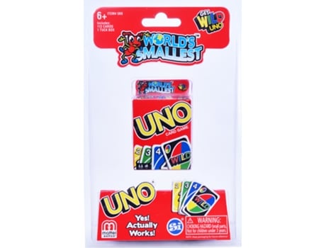 Juego De Cartas WORLD’S SMALLEST UNO (6 anos)