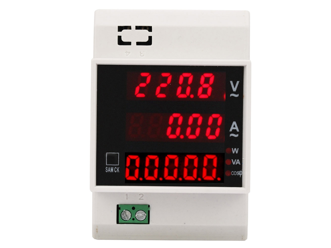 2026-as-medidor Digital De Energía Din Rail Led Potencia Activa Factor Potencia Multifuncional