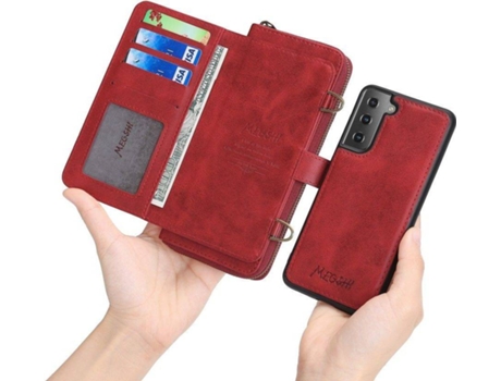 Funda Samsung Galaxy S21 5G HFS-HOUSE Cierre Magnético (Rojo)