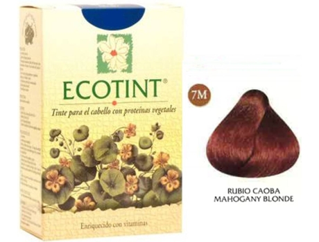 Tinte de Cabello ECOTINT Rubio Caoba 7M (130 ml)