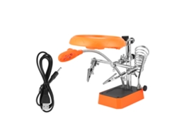 Lupa De Sobremesa Ajustable Con Luz Led Y Clip Auxiliar Para Reparación Electrónica Te-800