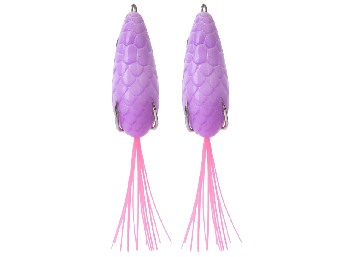 2 Piezas De Señuelos Artificiales De Rana Con Anzuelo Inferior, Señuelos Con Barba, Accesorios De Pesca 2
