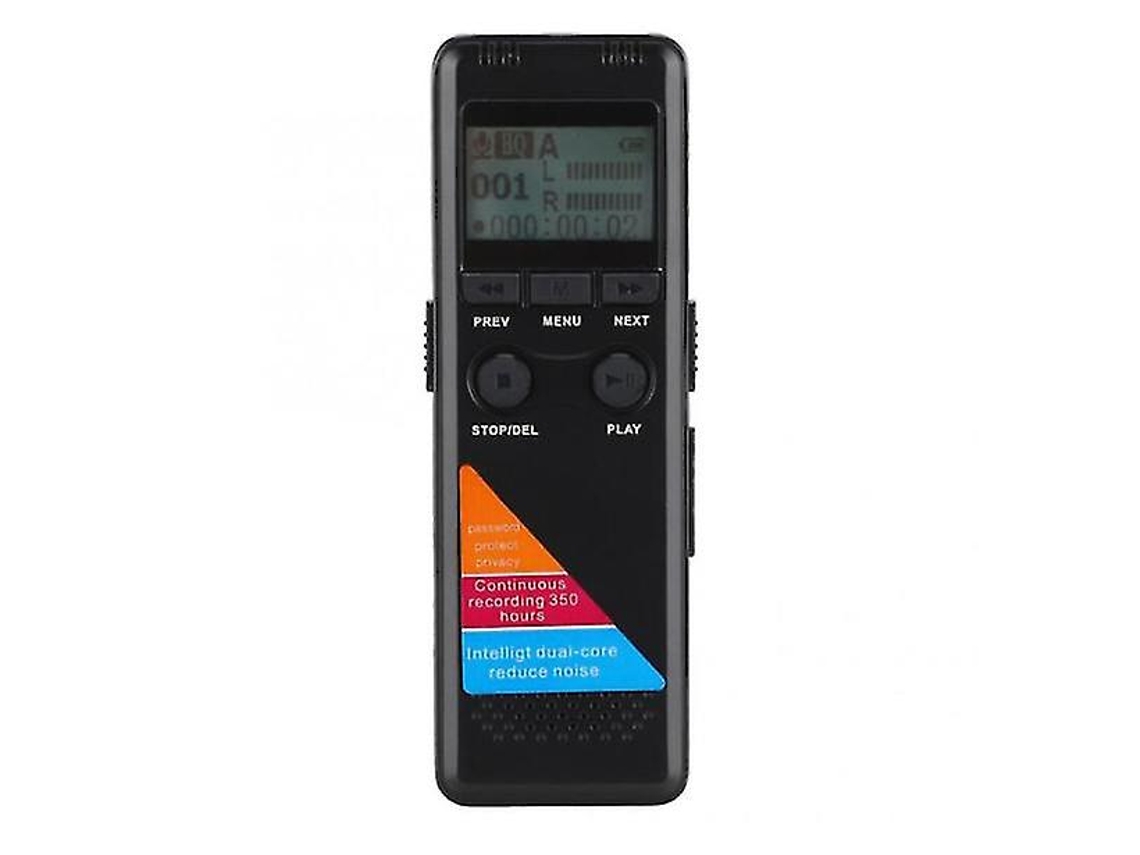 Mini grabadora, compatible con reproducción de MP3, ideal para entrevistas en el aula, 16 GB, Yizhood (negro)