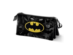 DC Comics Batman Caped Estuche Portatodo Triple, Negro KARACTERMANIA