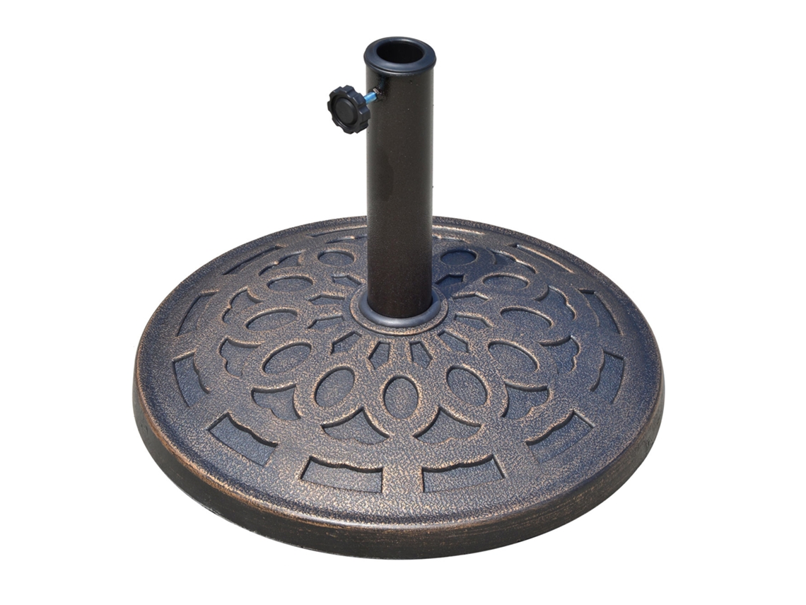 Base Resina Sombrilla 14kg Asas Soporte Redondo Ø38/48 Mm Bronce