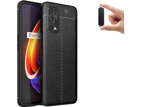 Carcasa y Soporte Realme 7 Pro Rugged Leather Negro