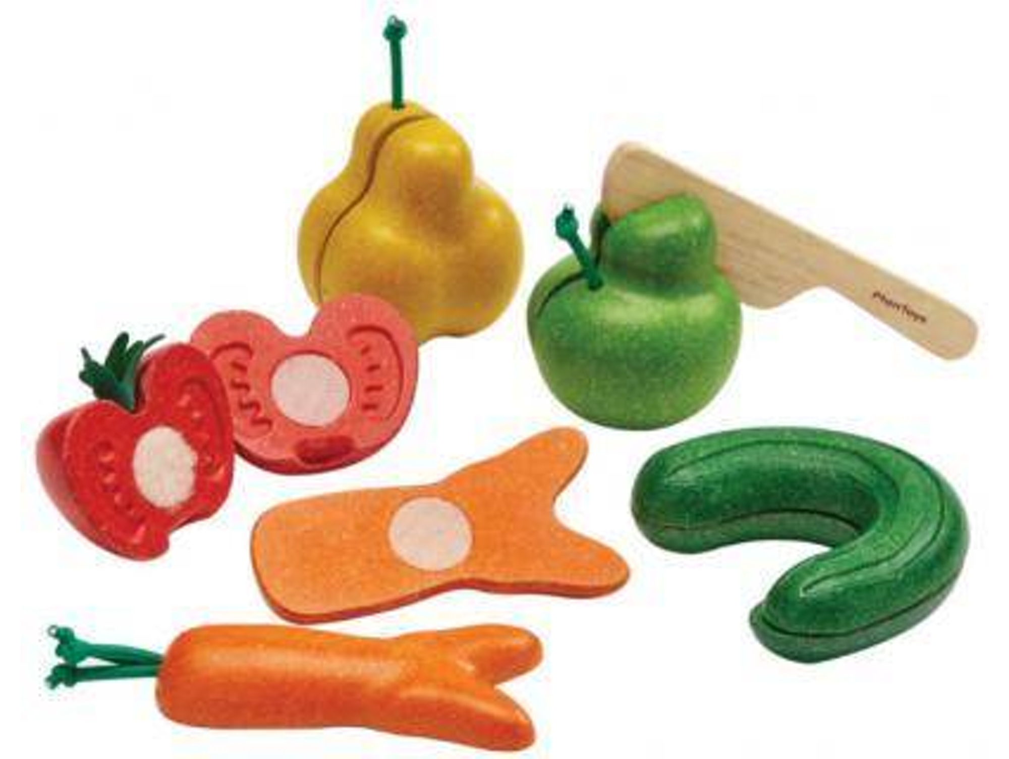 Frutos y Vegetales con velcro PLAN TOYS Madera