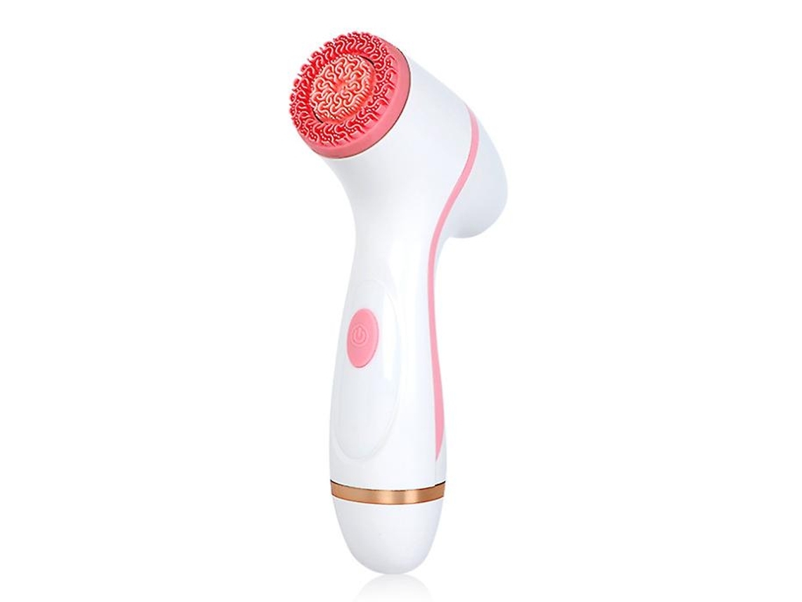 Cepillo de limpieza facial de silicona Cepillo de limpieza facial exfoliante eléctrico USB Rosa YEMAESRE