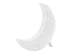 Letrero LED decorativo de luna creciente, luz nocturna LED con diseño en forma de luna y luz blanca cálida para habitación de bebé, alimentado por