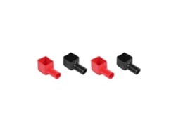 2 Pares De Tapas Aislantes Rojas Y Negras Para Terminales De Batería De Coche (positivo Y Negativo) Que Evitan Que Los Álcalis Se Filtren Hacia El E