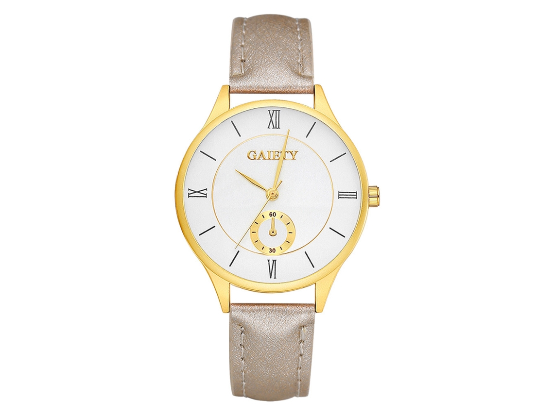 Reloj de pulsera analógico de cuarzo con diamantes de imitación dorados, unisex y moderno de Zhoulianfa