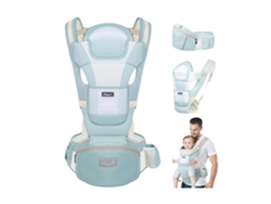 Portabebés ergonómico y transpirable con asiento de cadera para bebés de 0 a 36 meses, color verde Digitallab