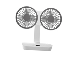 Ventilador De Sobremesa Usb Con Diseño De Doble Cabezal, Ideal Para La Oficina, Exteriores Y Acampadas.