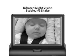 Monitor Para Bebés Para Coche De 4,3 Pulgadas Con Cámara De Visión Nocturna Infrarroja, Fácil Instalación, Seguro.