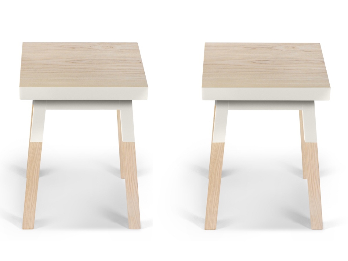 Banco MON PETIT MEUBLE FRANÇAIS de Madeira Maciça Assento 35 cm (2 unidades)