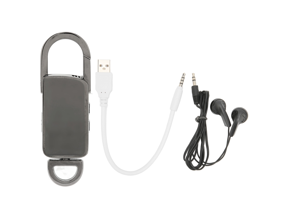 Gravadora De Voz Mini Ativada Por Voz Hifi Ai Hd Redução De Ruído 16gb Prata Para Aulas Reuniões Entrevistas